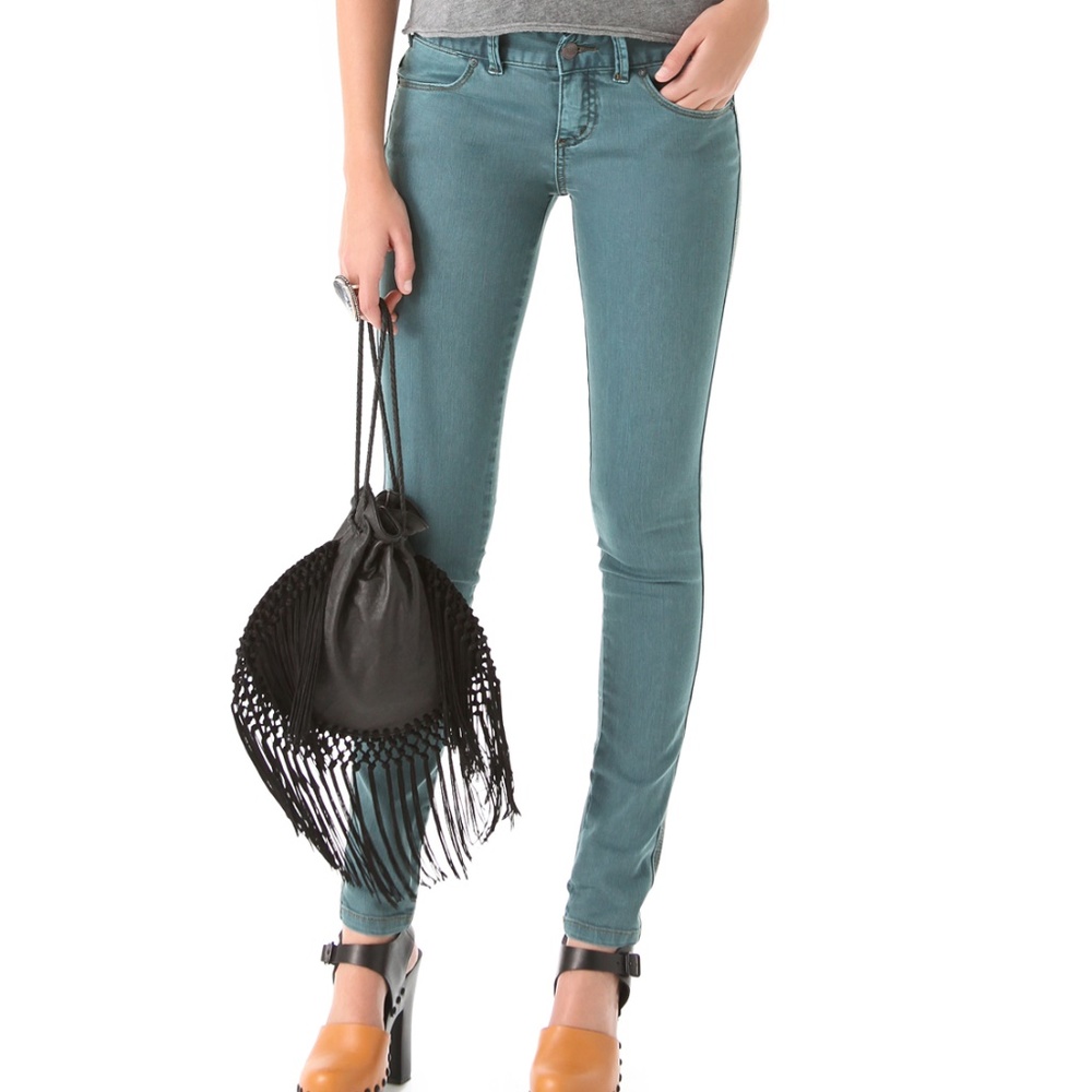 Free People Millennium Turquoise Skinny Jeans